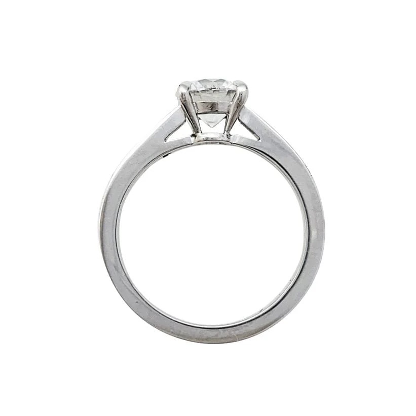 Accompanied solitaire ring 1.04 ct, white gold. - Image 4