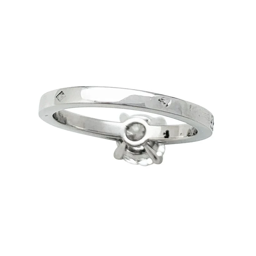 Accompanied solitaire ring 1.04 ct, white gold. - Image 7