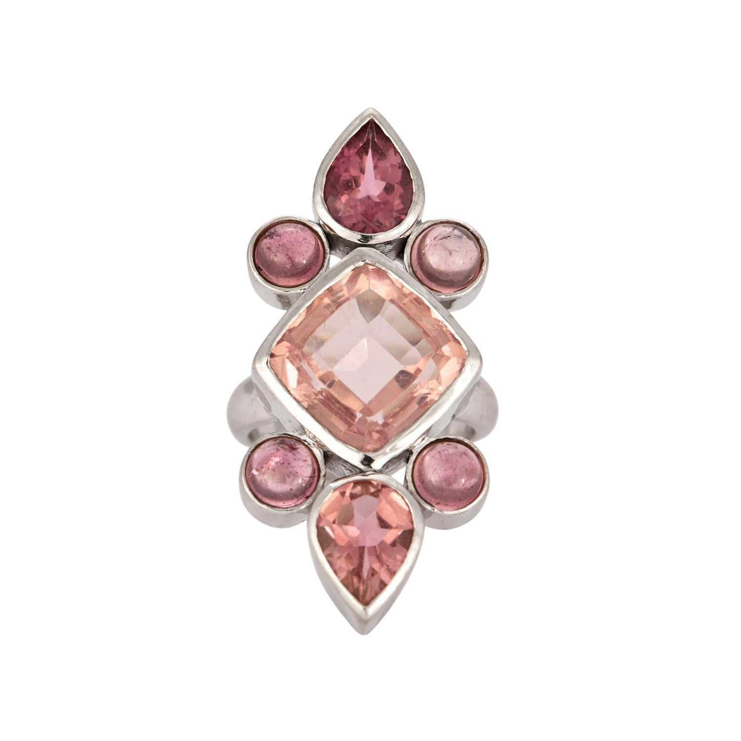 Marquise Rose white gold ring