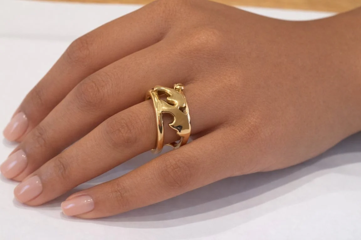 Yellow Gold Ring Caplain Saint André  - Image 6