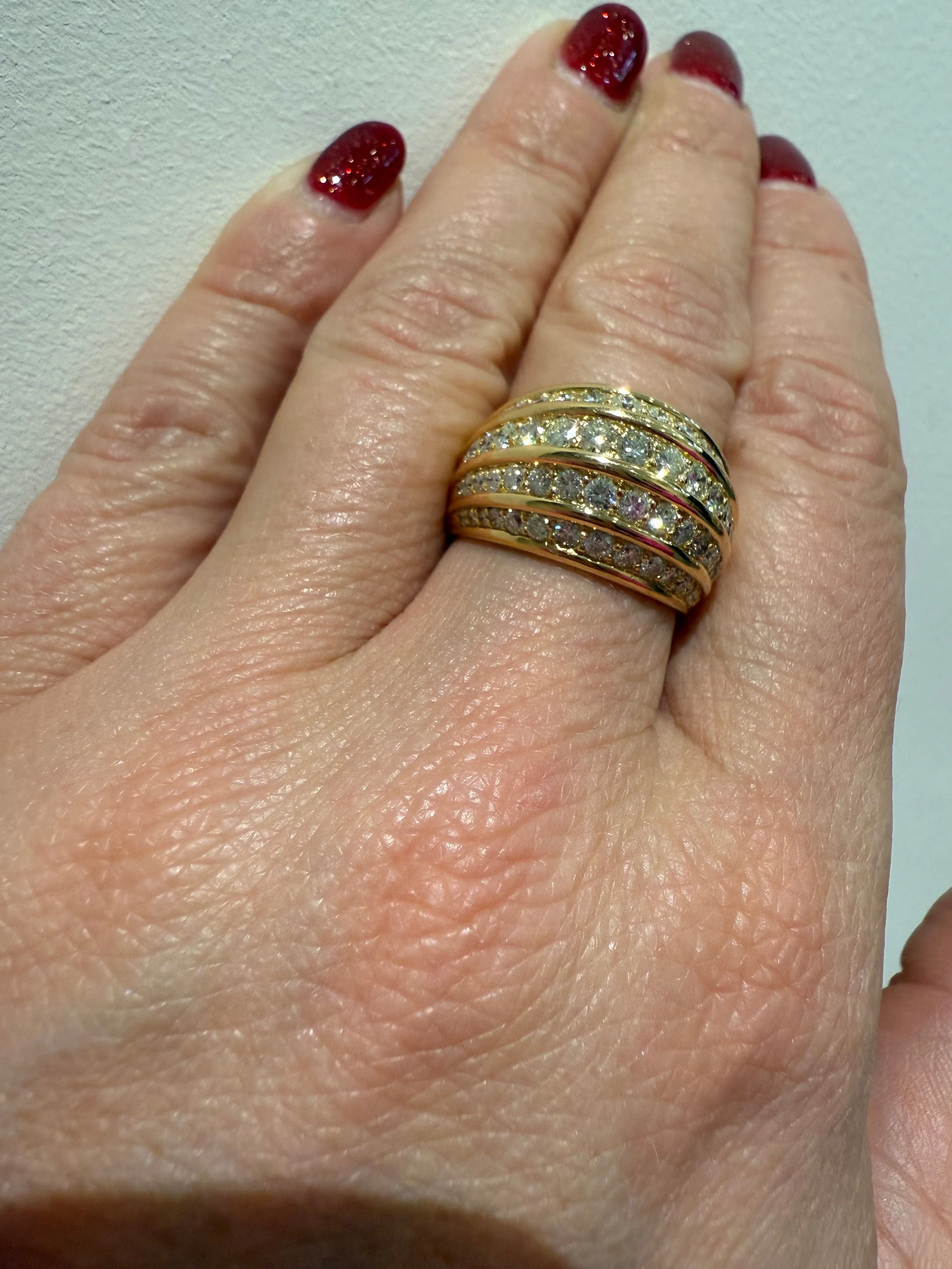 Yellow gold and diamond ring - Image 10