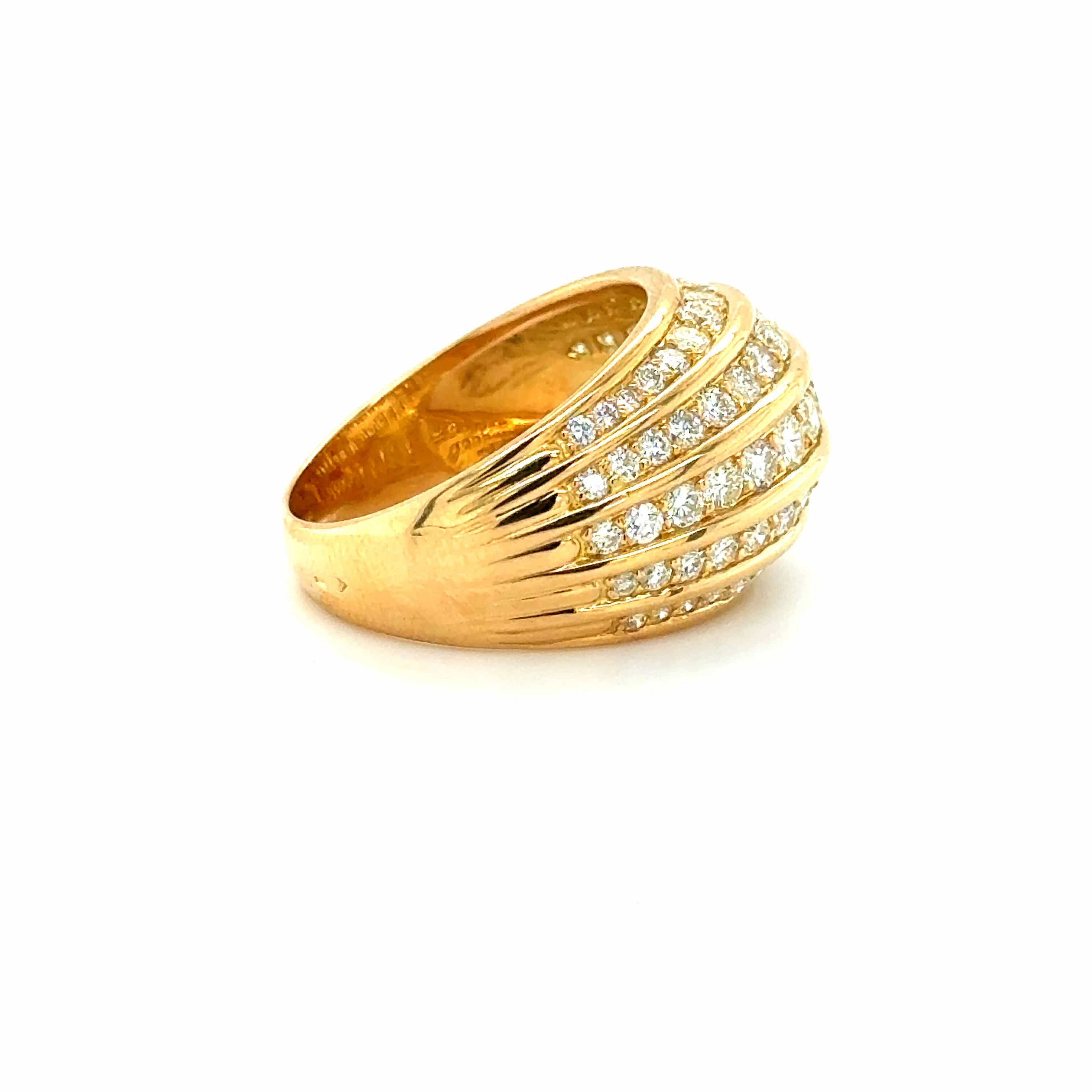 Yellow gold and diamond ring - Image 5