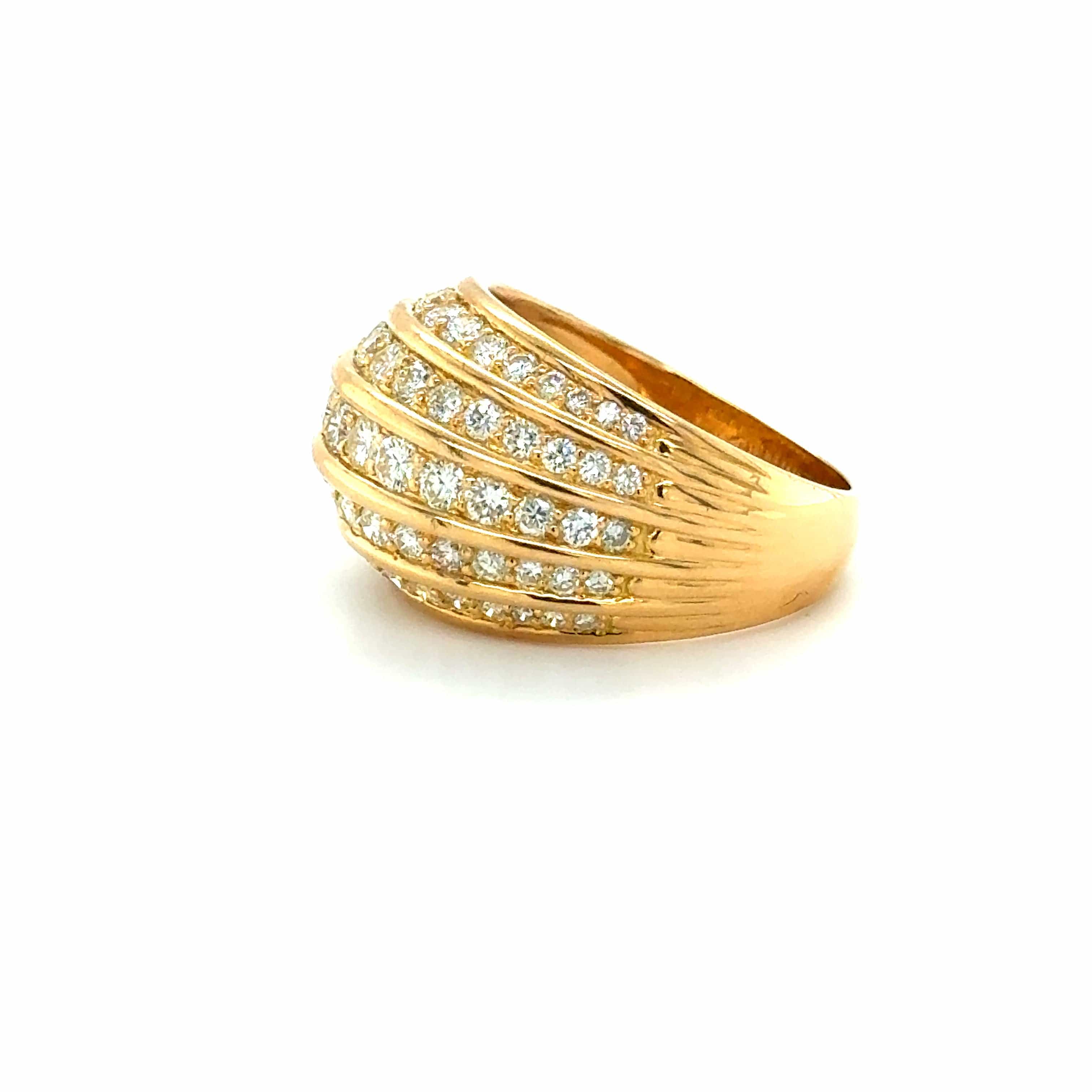 Yellow gold and diamond ring - Image 7