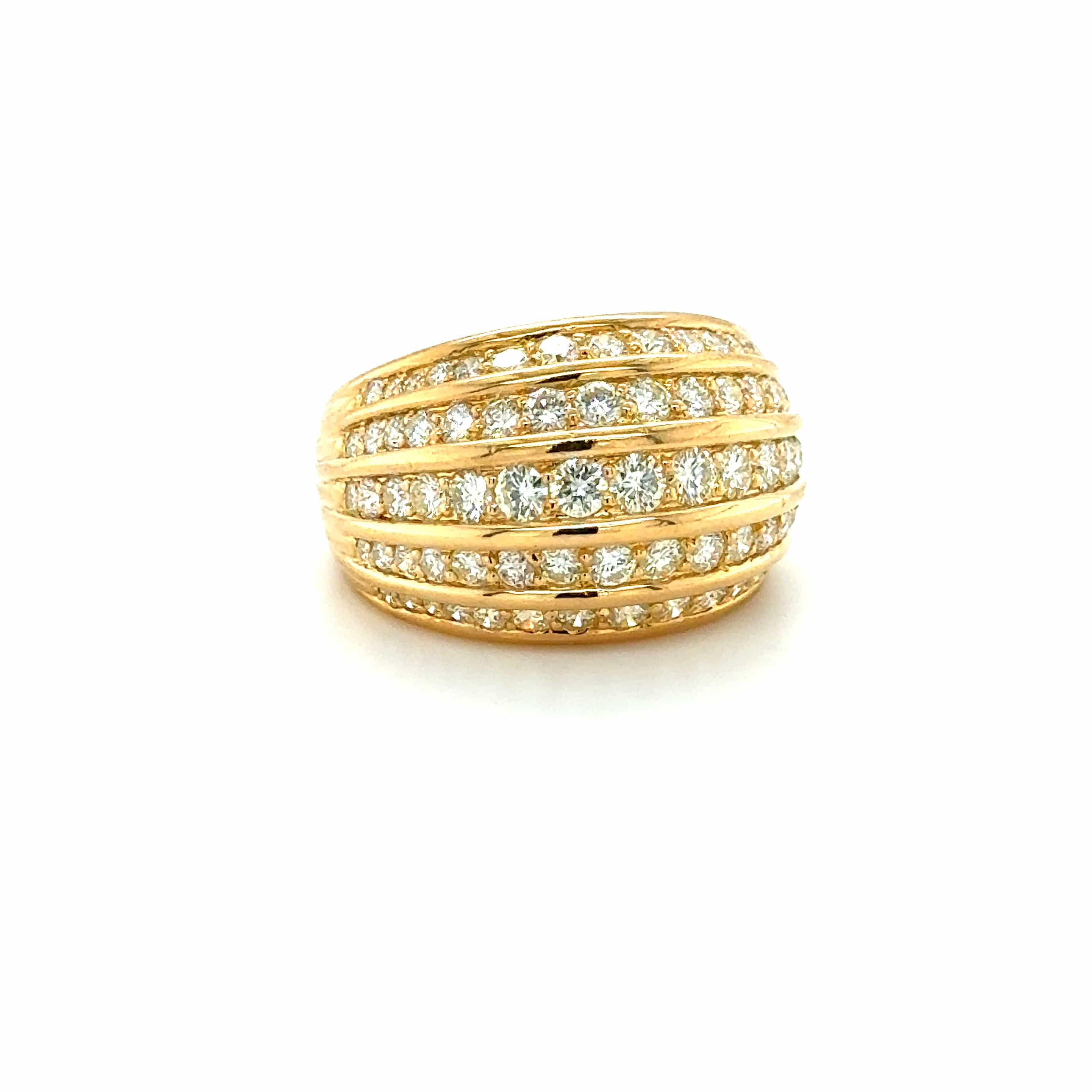 Yellow gold and diamond ring - Image 8