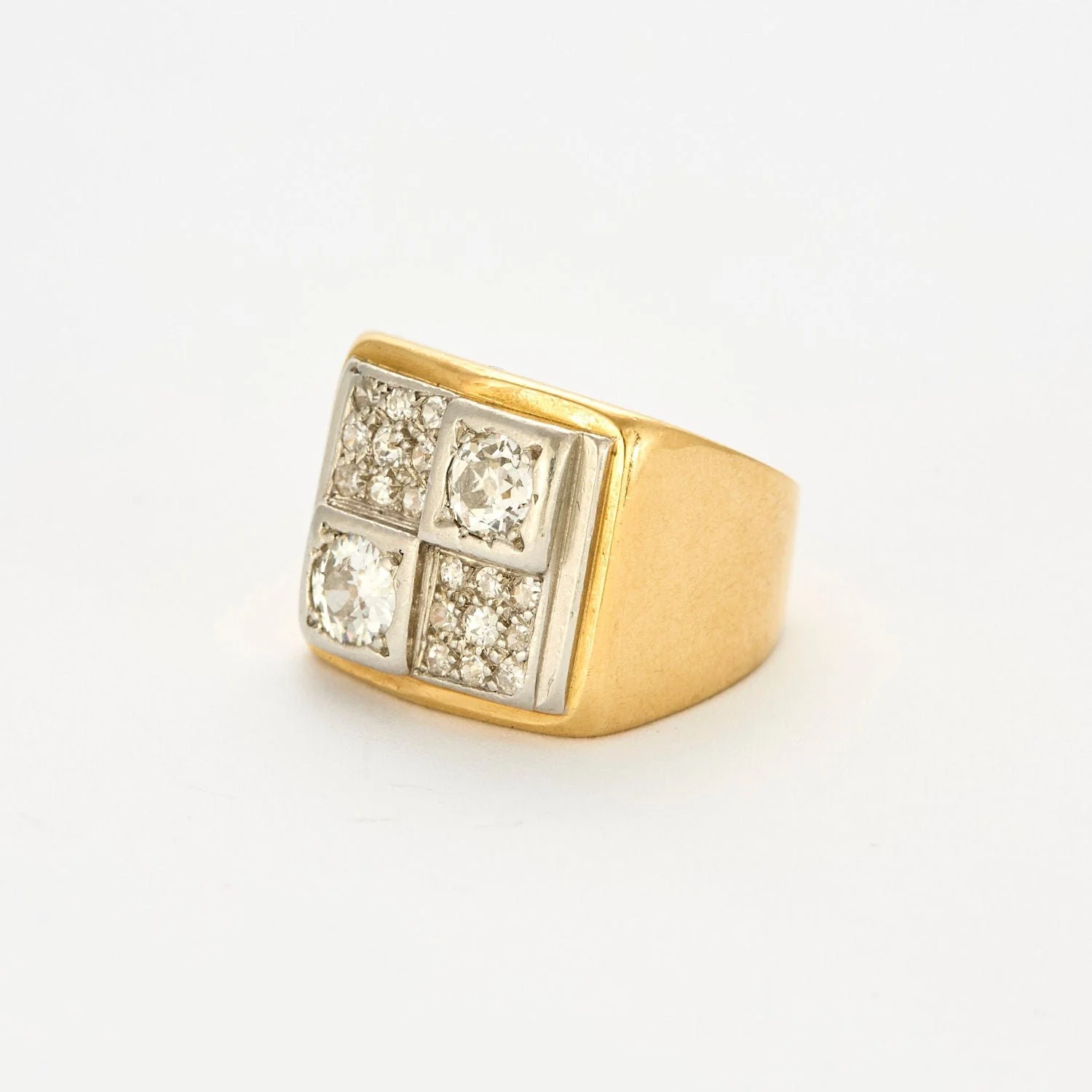 Ring Tank yellow gold diamonds - Image 2