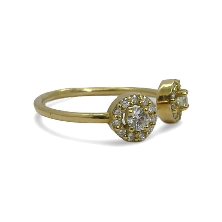 Yellow gold and diamond ring - Image 4