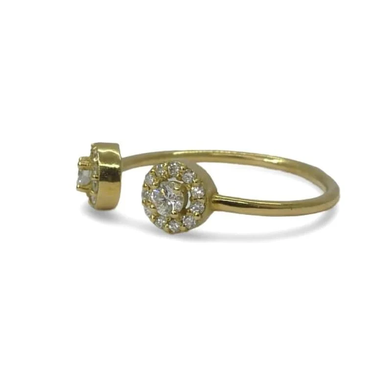 Yellow gold and diamond ring - Image 5