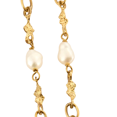 Rococo necklace yellow gold and white gold