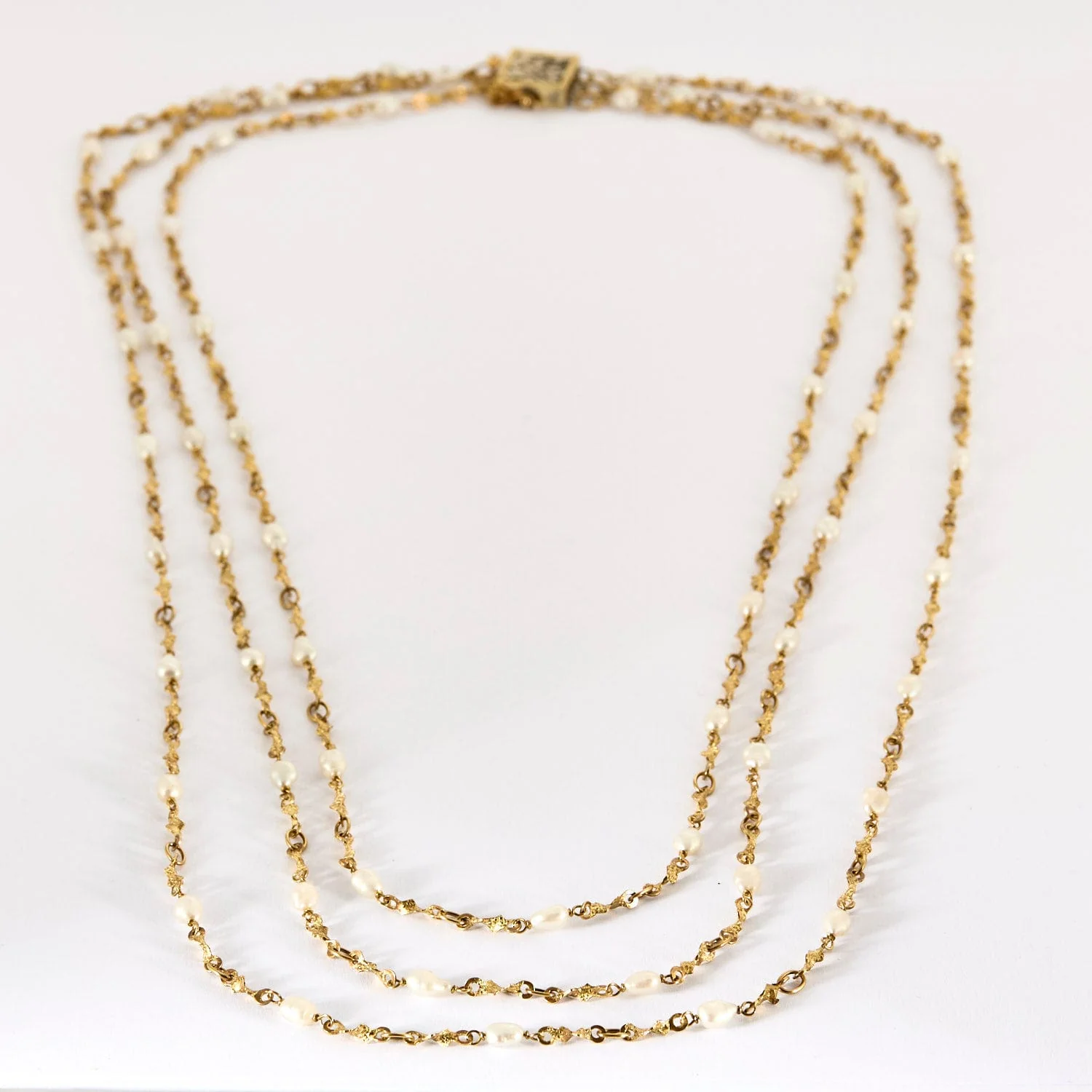 Rococo necklace yellow gold and white gold - Image 2