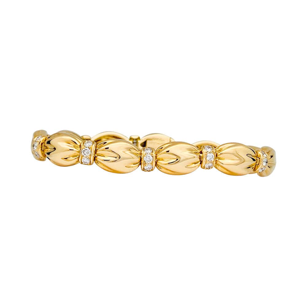 Van Cleef & Arpels bracelet, “Drapé”, yellow gold, diamonds. - Image 6