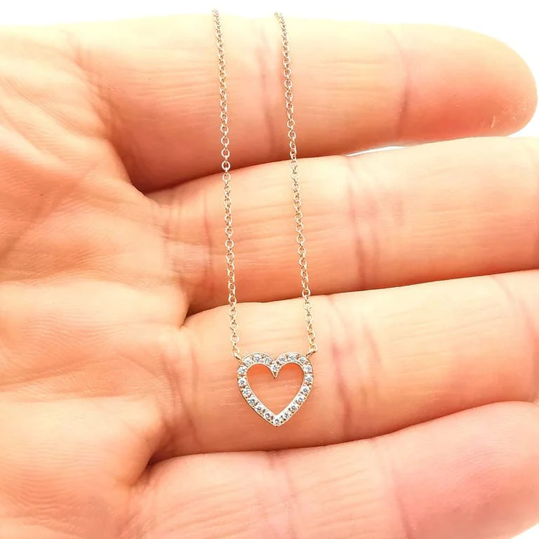 Rose gold & diamond necklace - Image 2