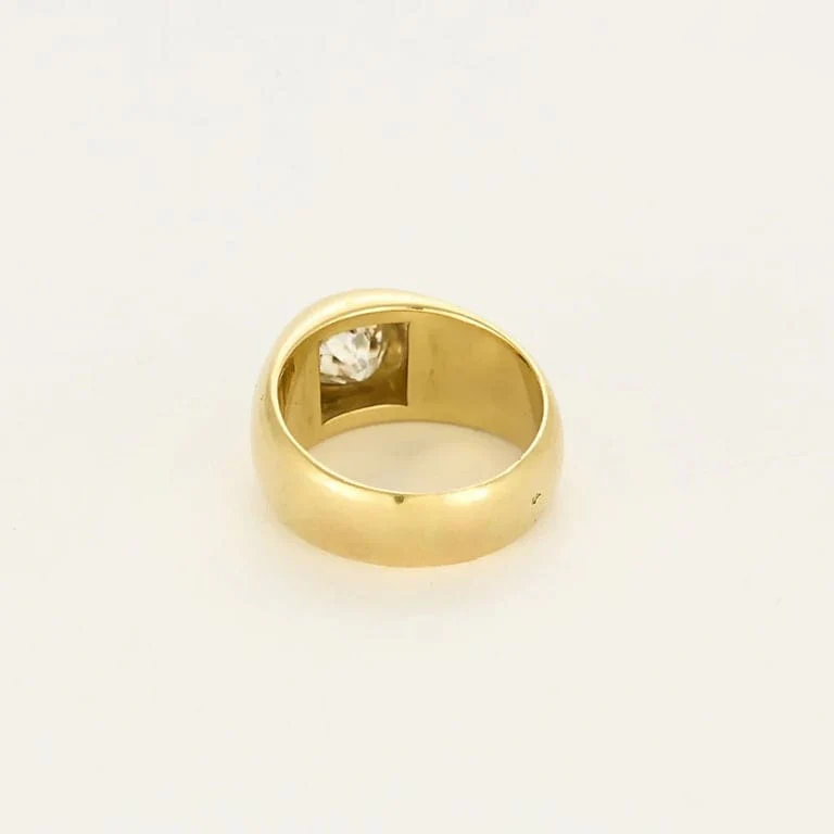 Ring the Signet ring yellow gold and cushion diamond - Image 6