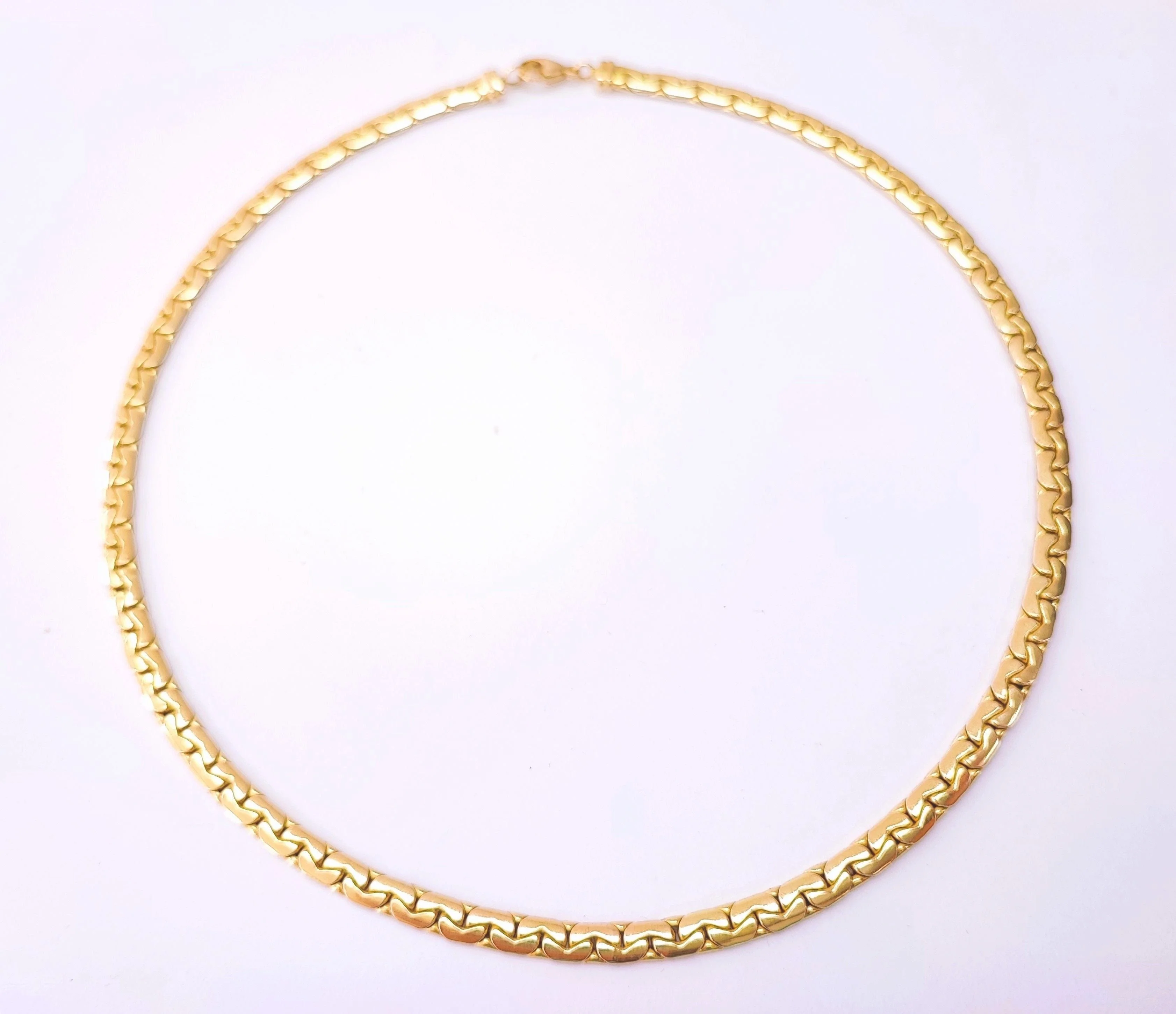 Chain Link yellow gold bean - Image 3