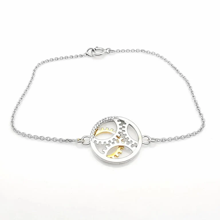Gold and diamond bracelet