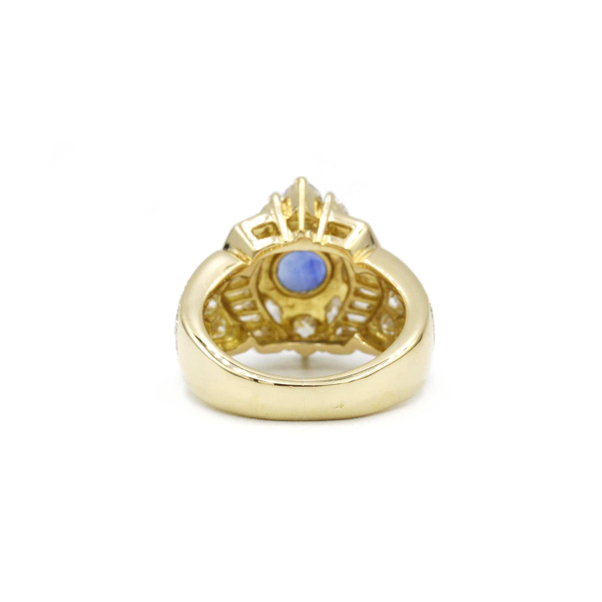 Ring - Gold, Diamonds & Sapphire - Image 3