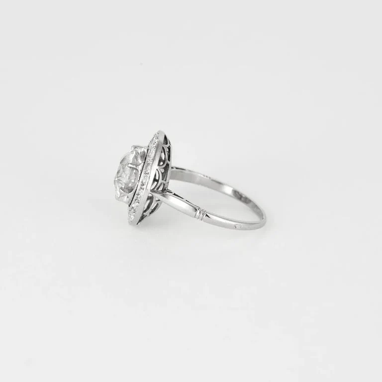 Solitaire ring platinum diamond 2.20ct - Image 4