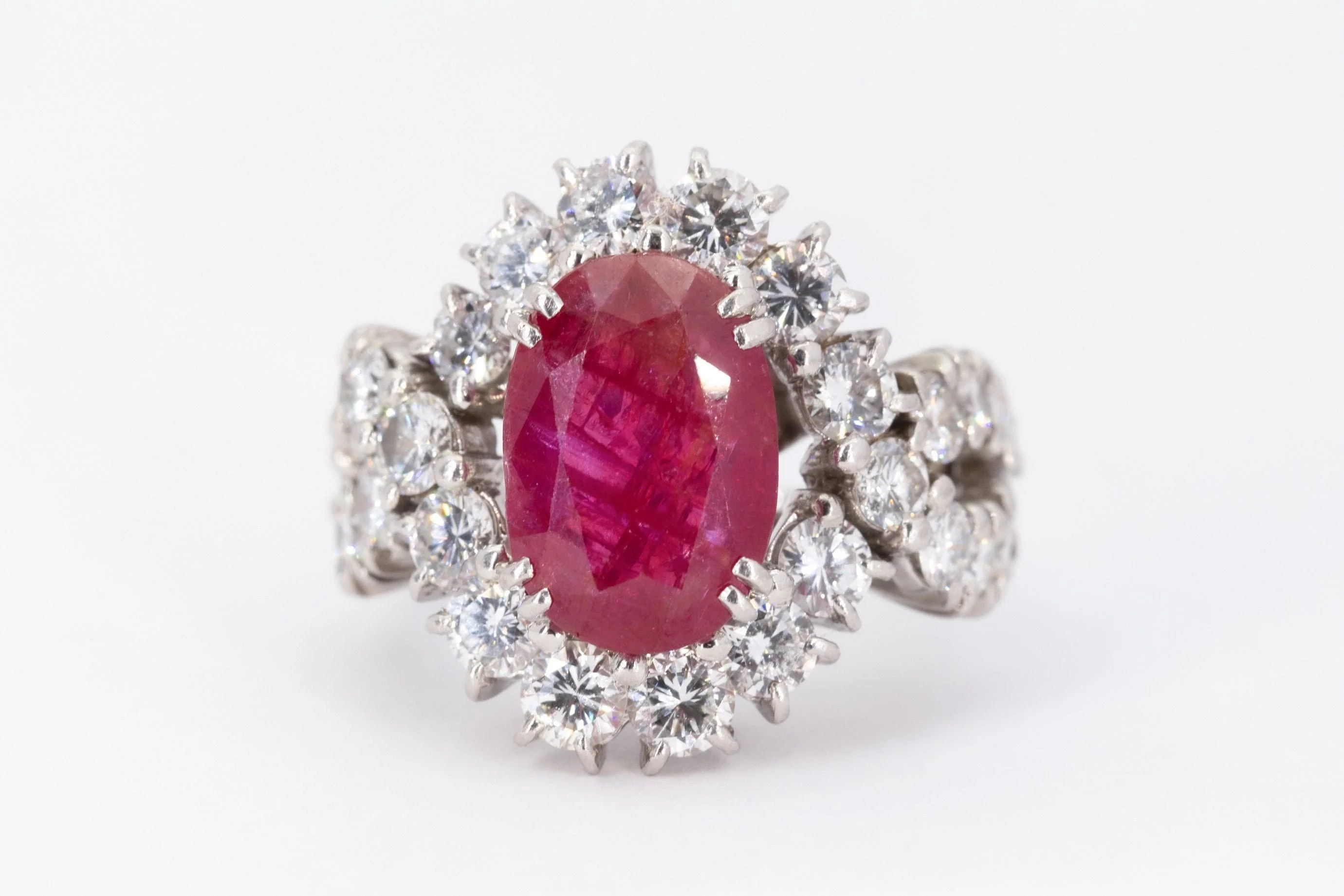 Ruby and diamond ring