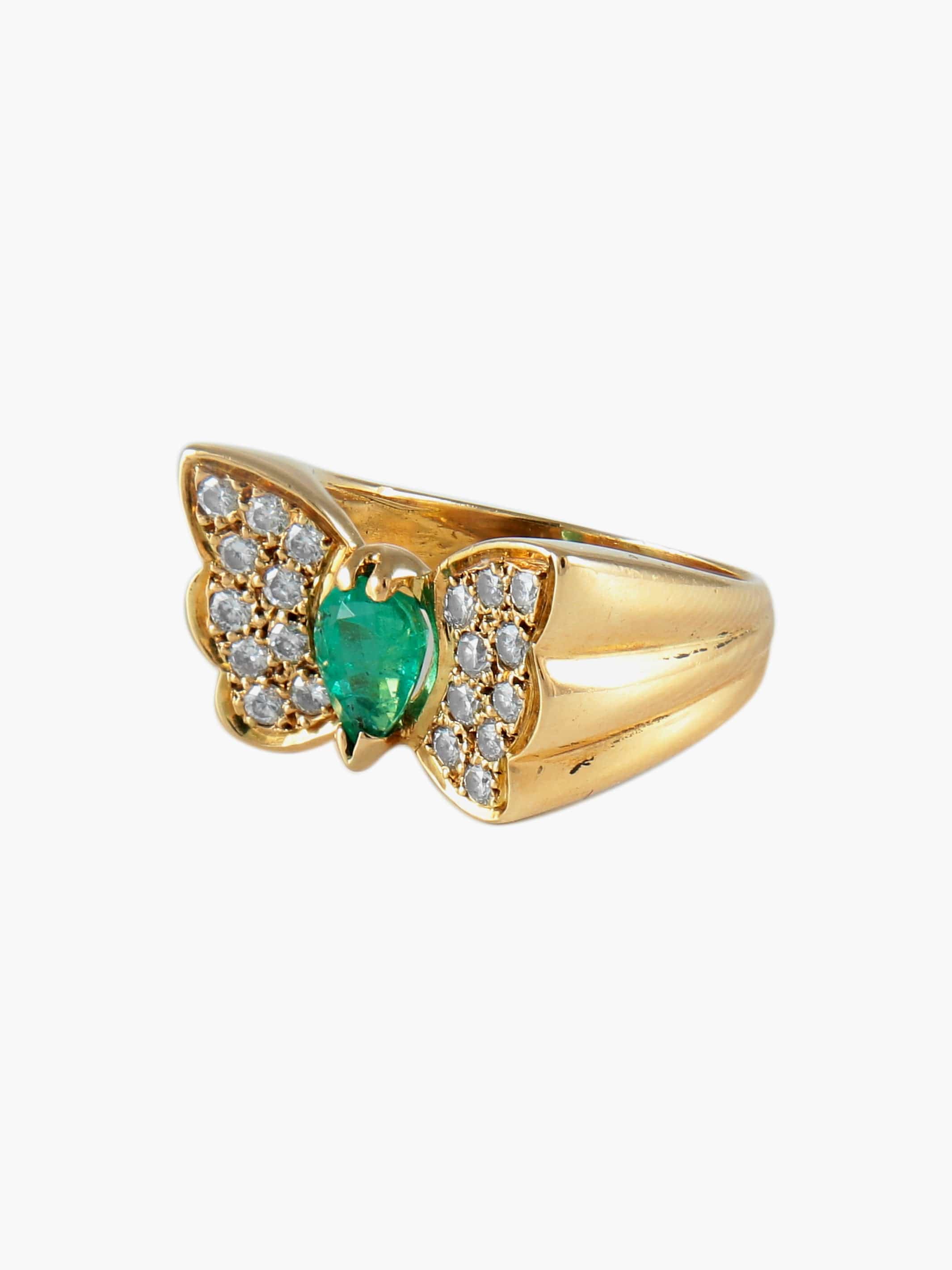 Emerald Butterfly Ring - Image 3