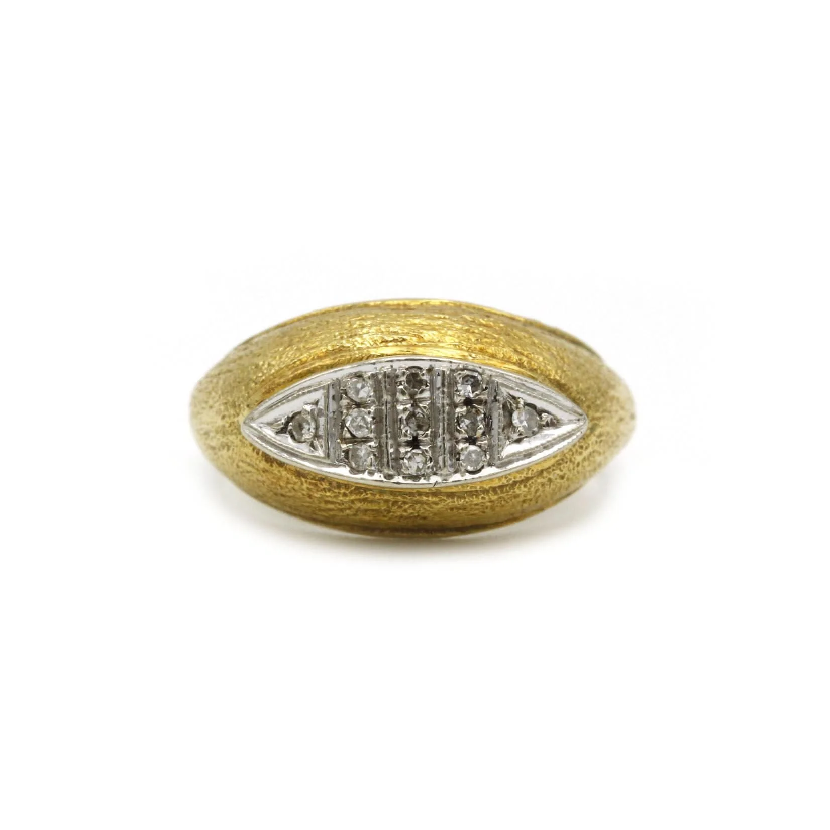 Ring - Two Golds & Diamonds