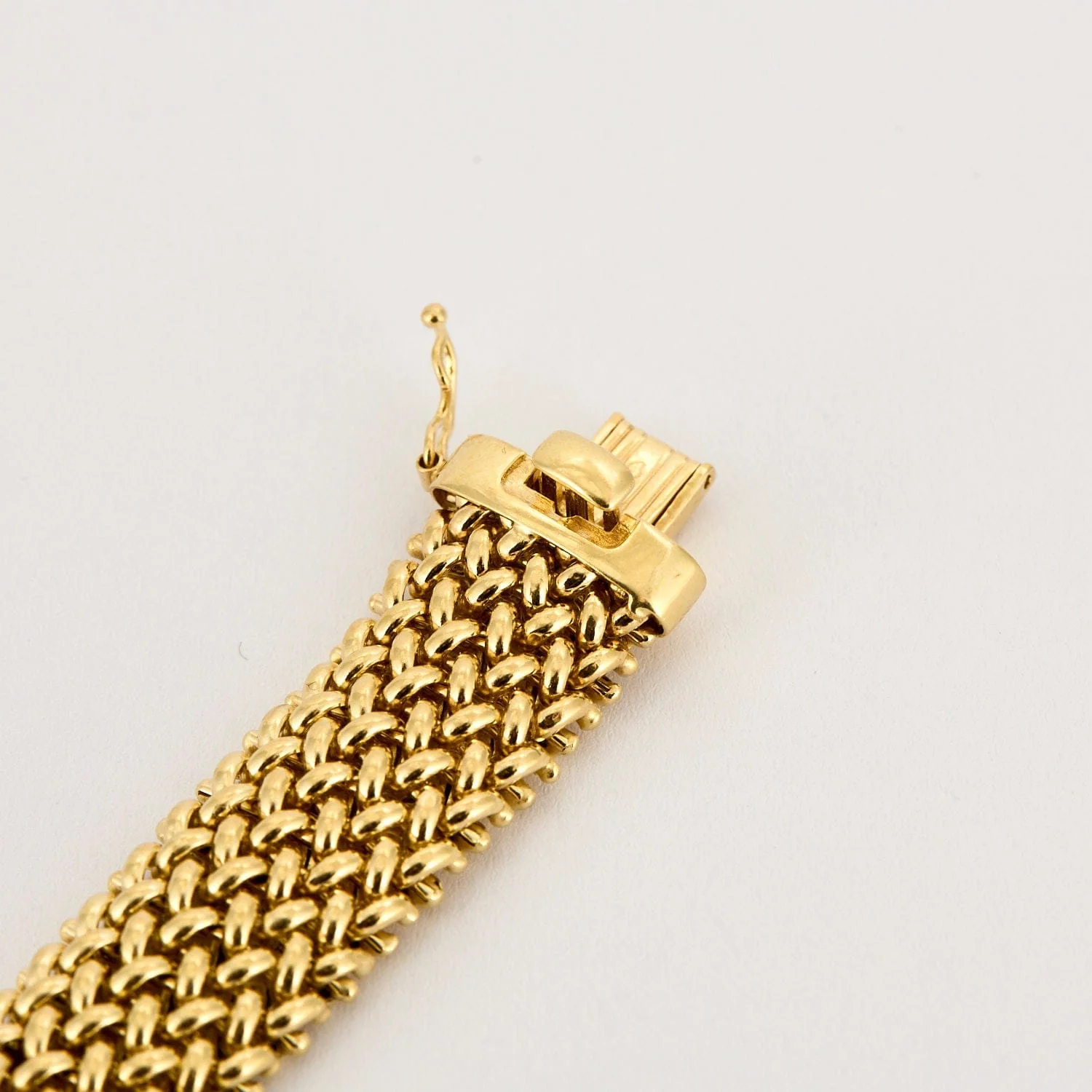 UNOAERRE yellow gold doormat mesh bracelet - Image 2