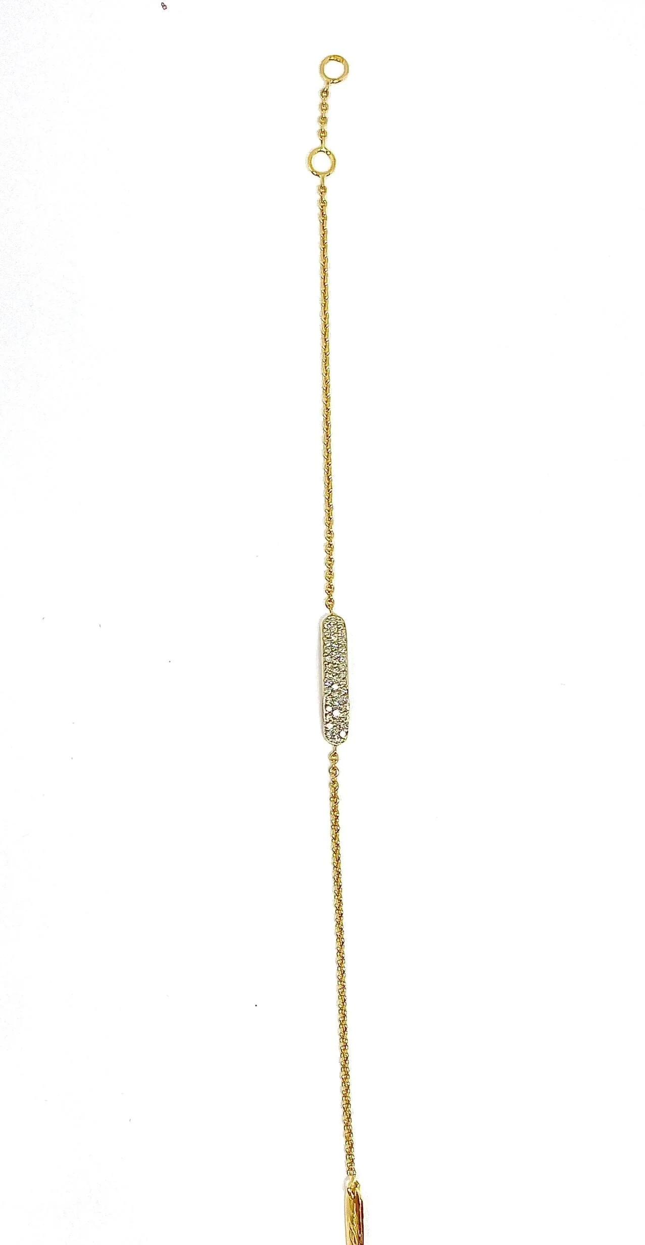 Yellow gold and diamond barrette bracelet - Image 3