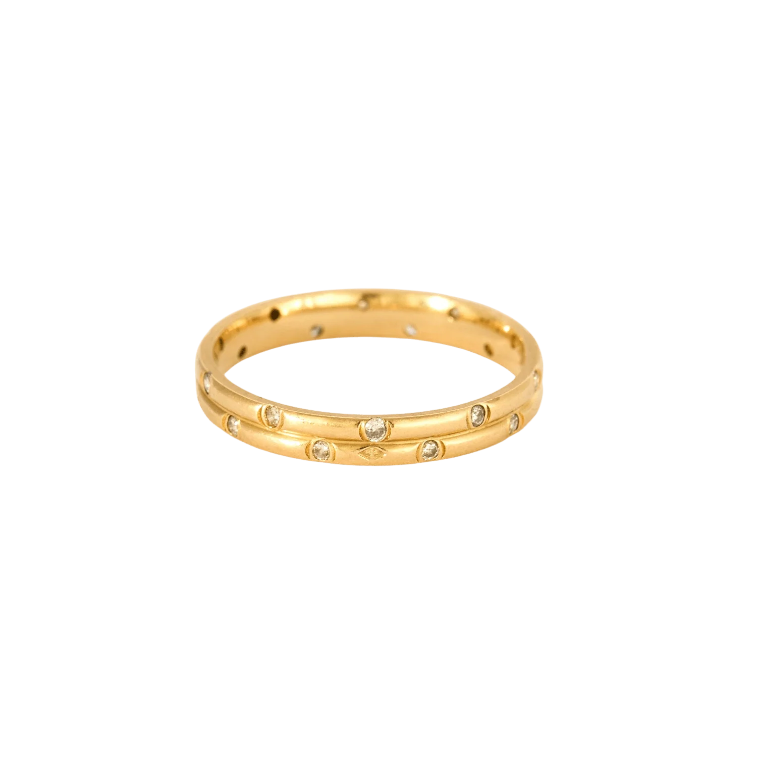 Yellow gold diamond ring