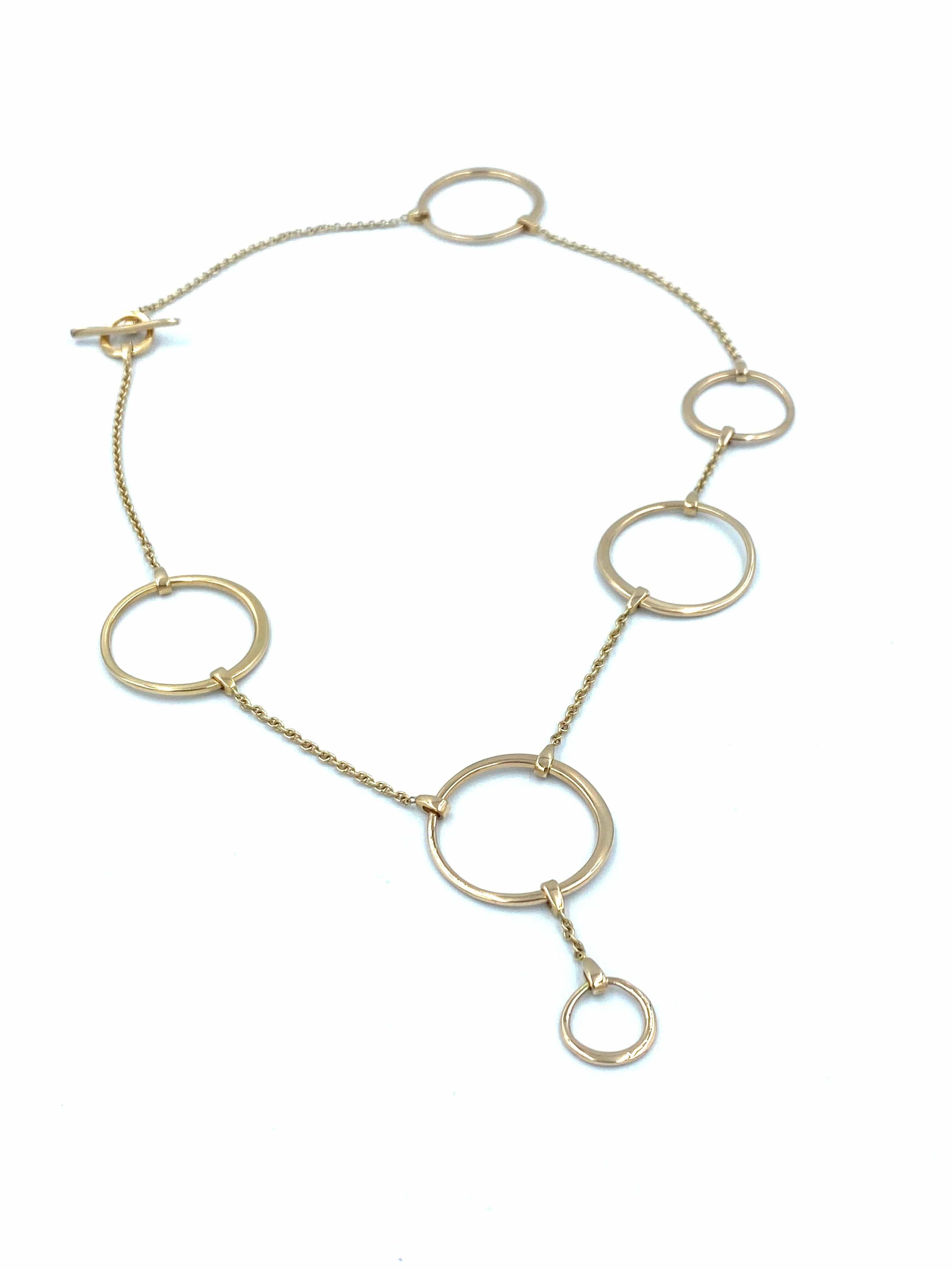 Rose gold geometric necklace
