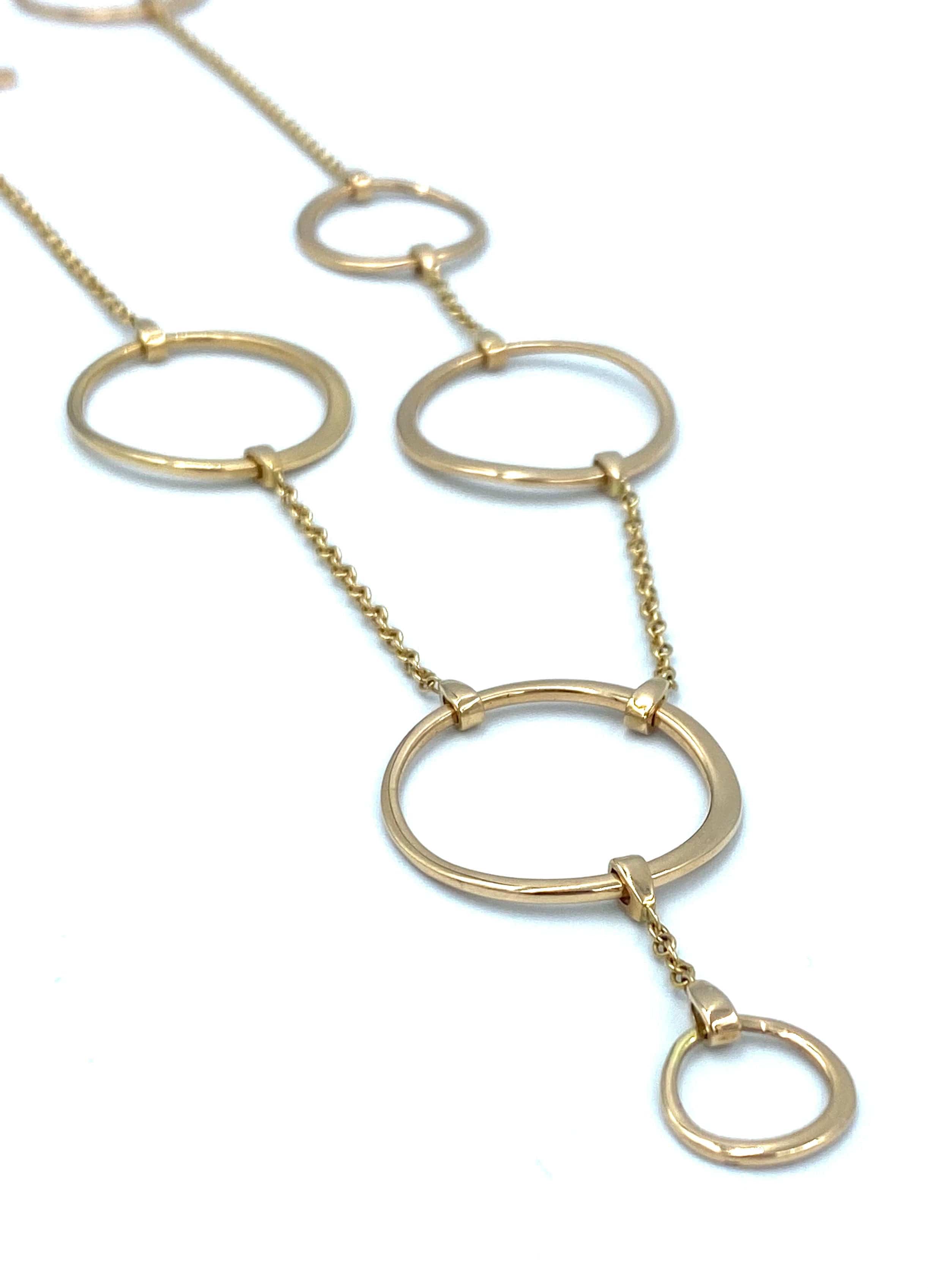 Rose gold geometric necklace - Image 2
