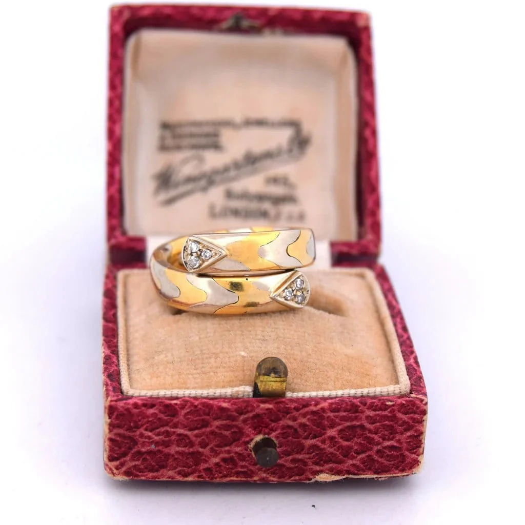 Gold ring giallo diamondi vintage '80 - Image 2