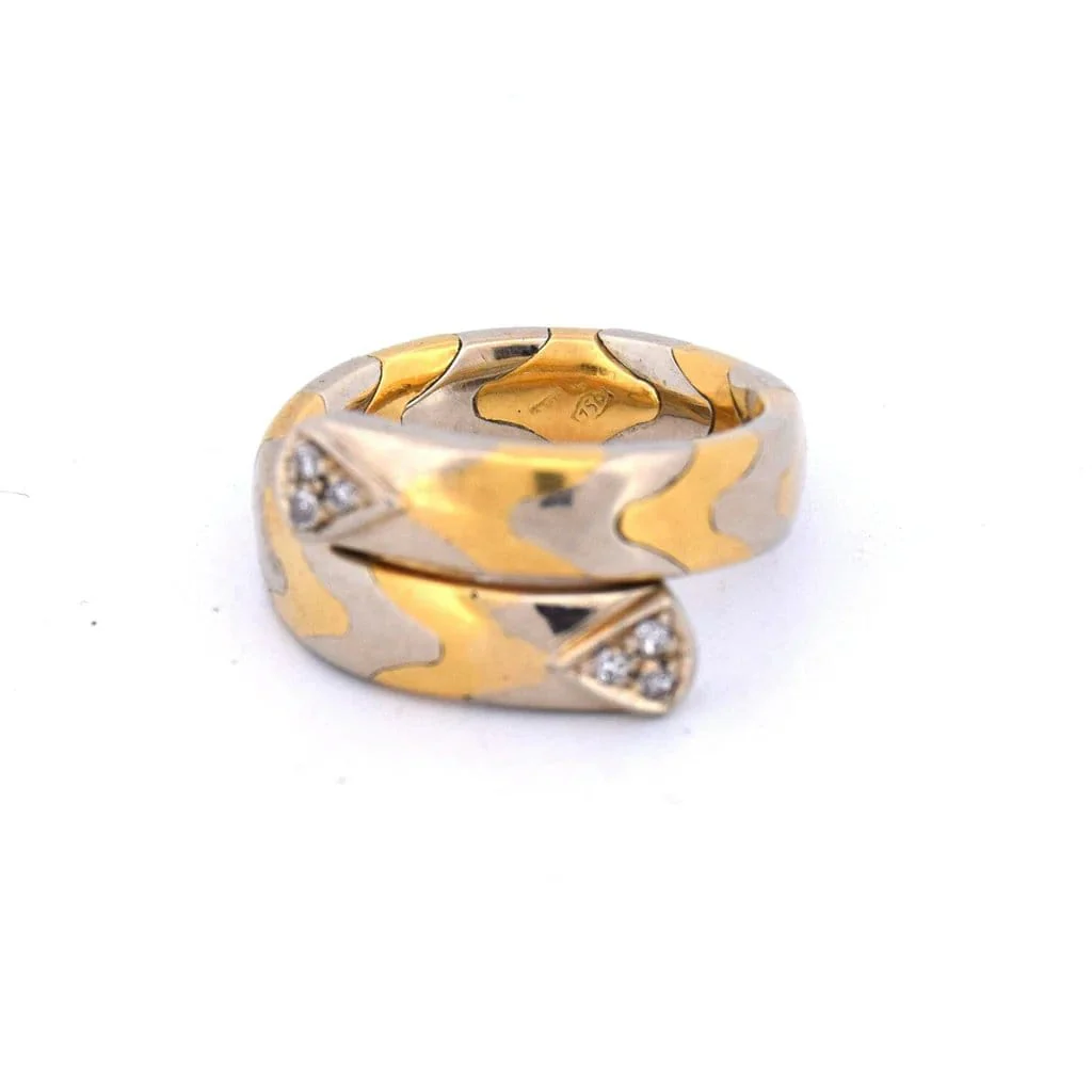 Gold ring giallo diamondi vintage '80 - Image 4