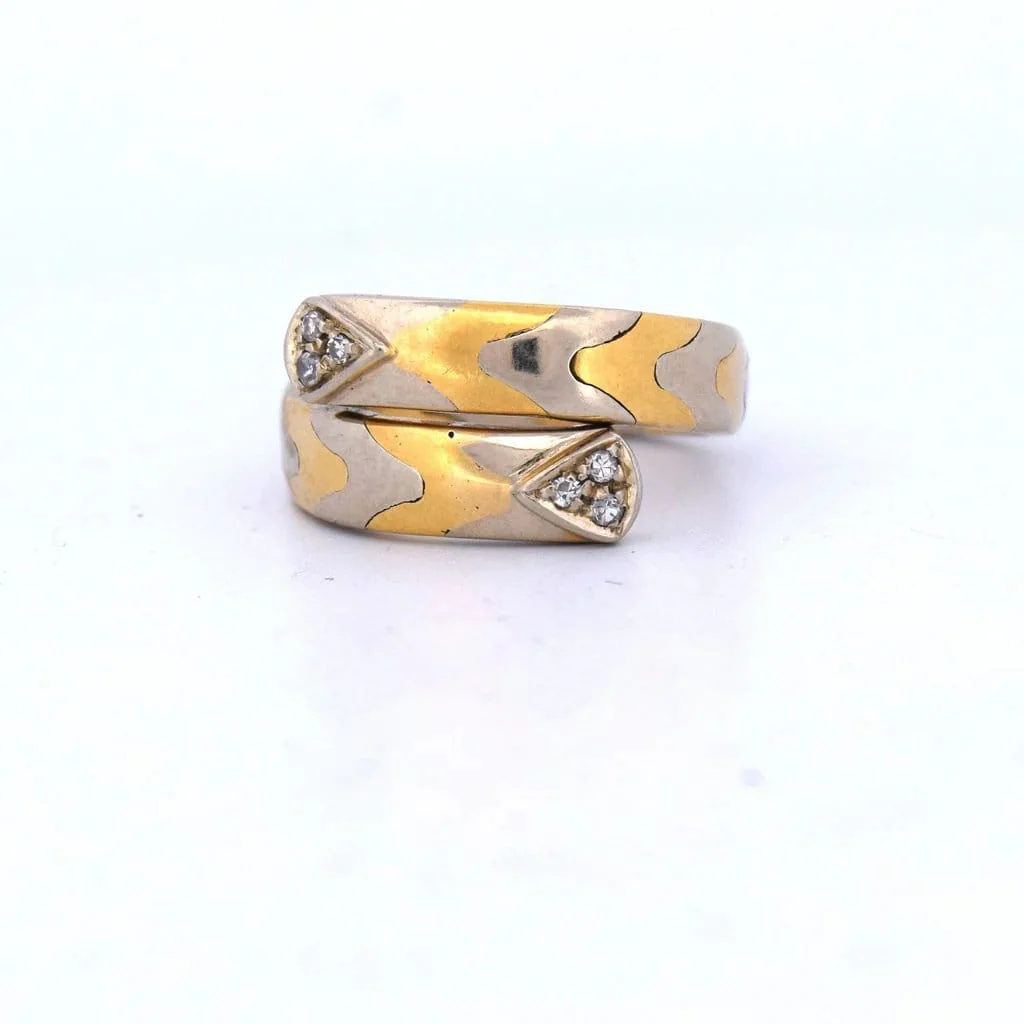 Gold ring giallo diamondi vintage '80 - Image 6