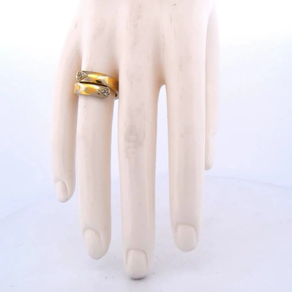 Gold ring giallo diamondi vintage '80 - Image 7