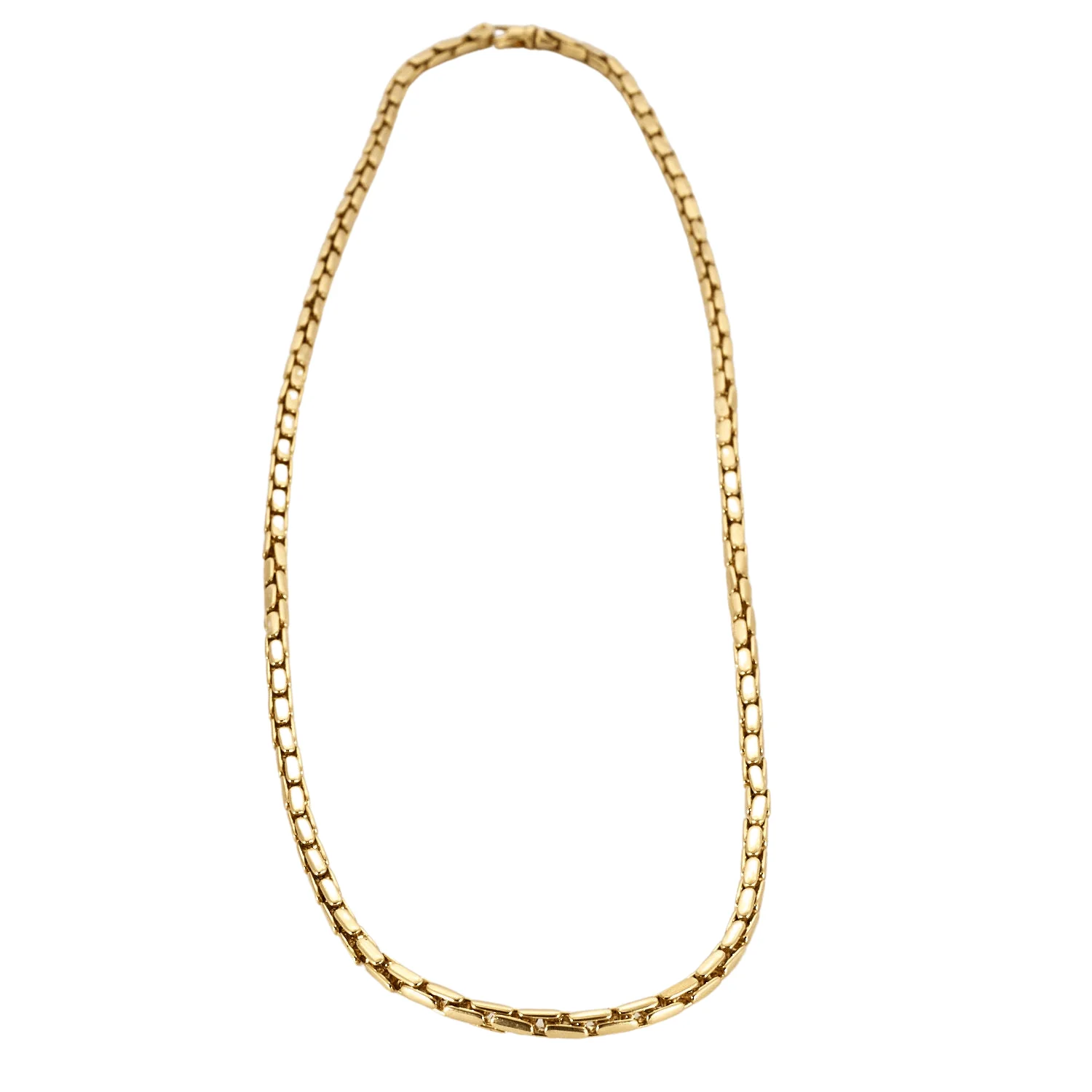 Yellow gold rice grain necklace
