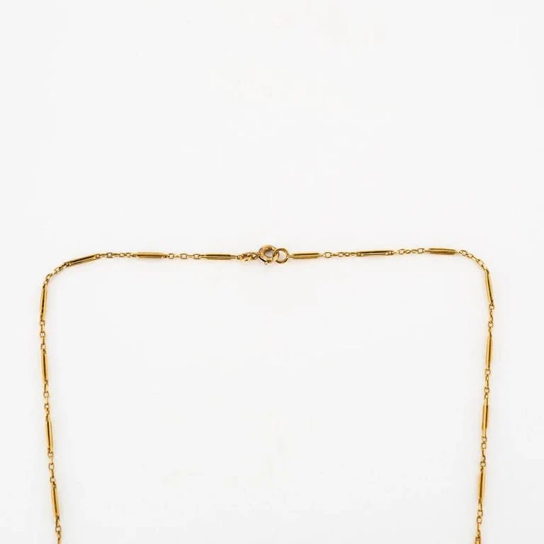 Yellow gold pearl necklace - Image 3