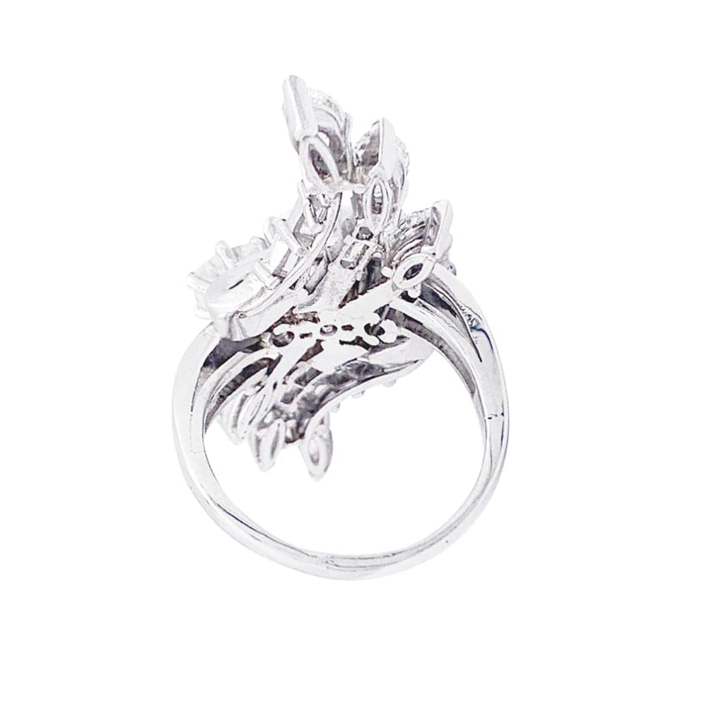 Diamond ring, platinum. - Image 4