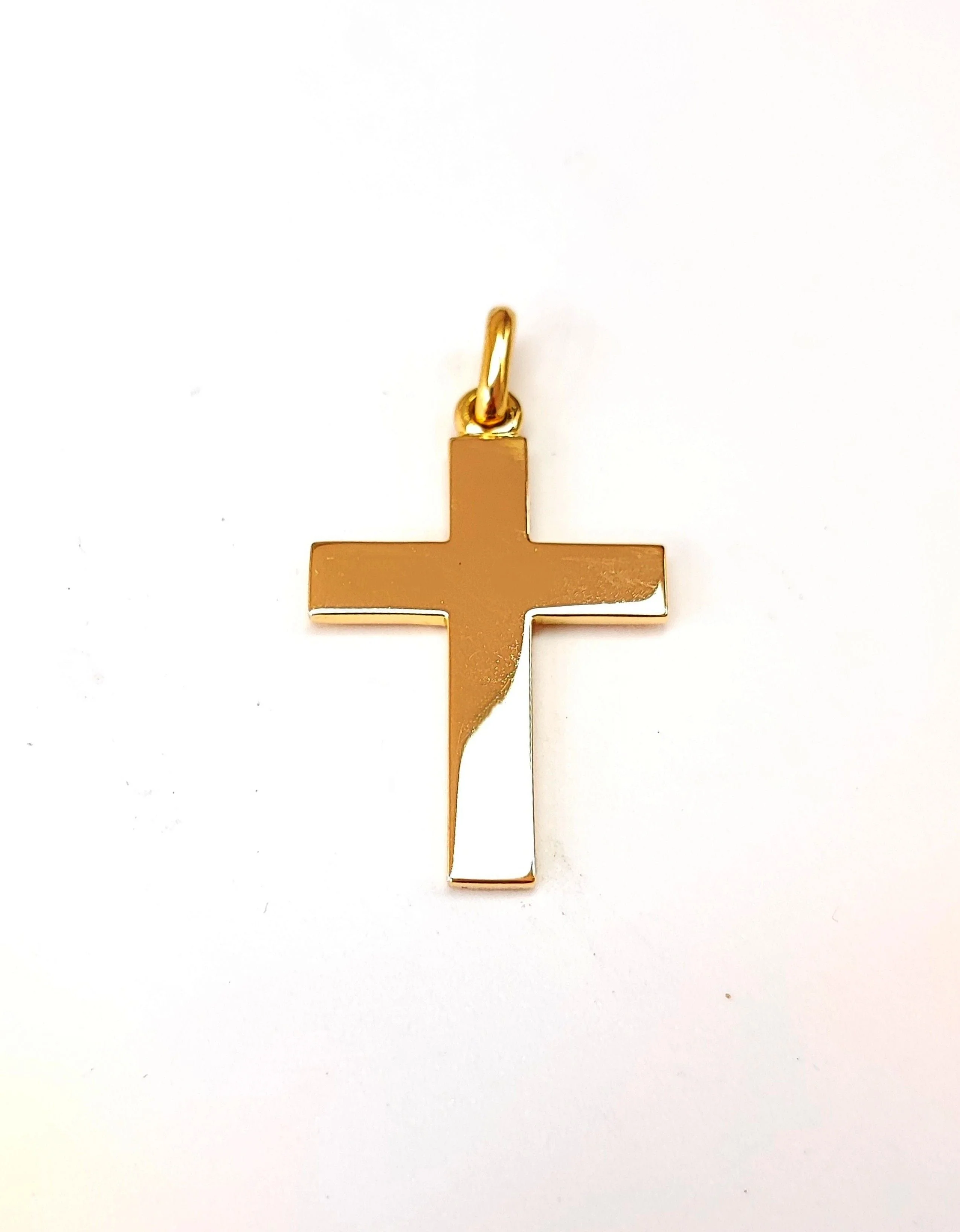 18K solid gold cross pendant - Image 3
