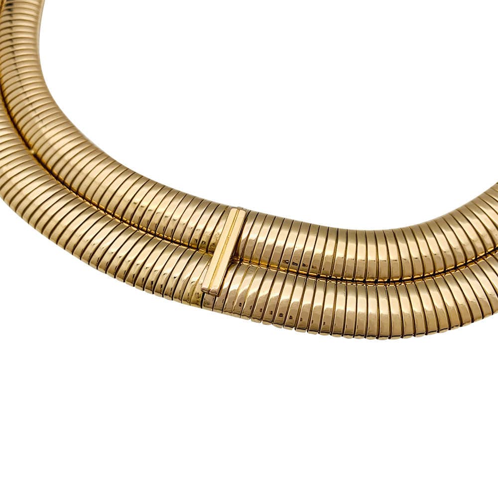 Necklace, "Tubogas", yellow gold. - Image 4