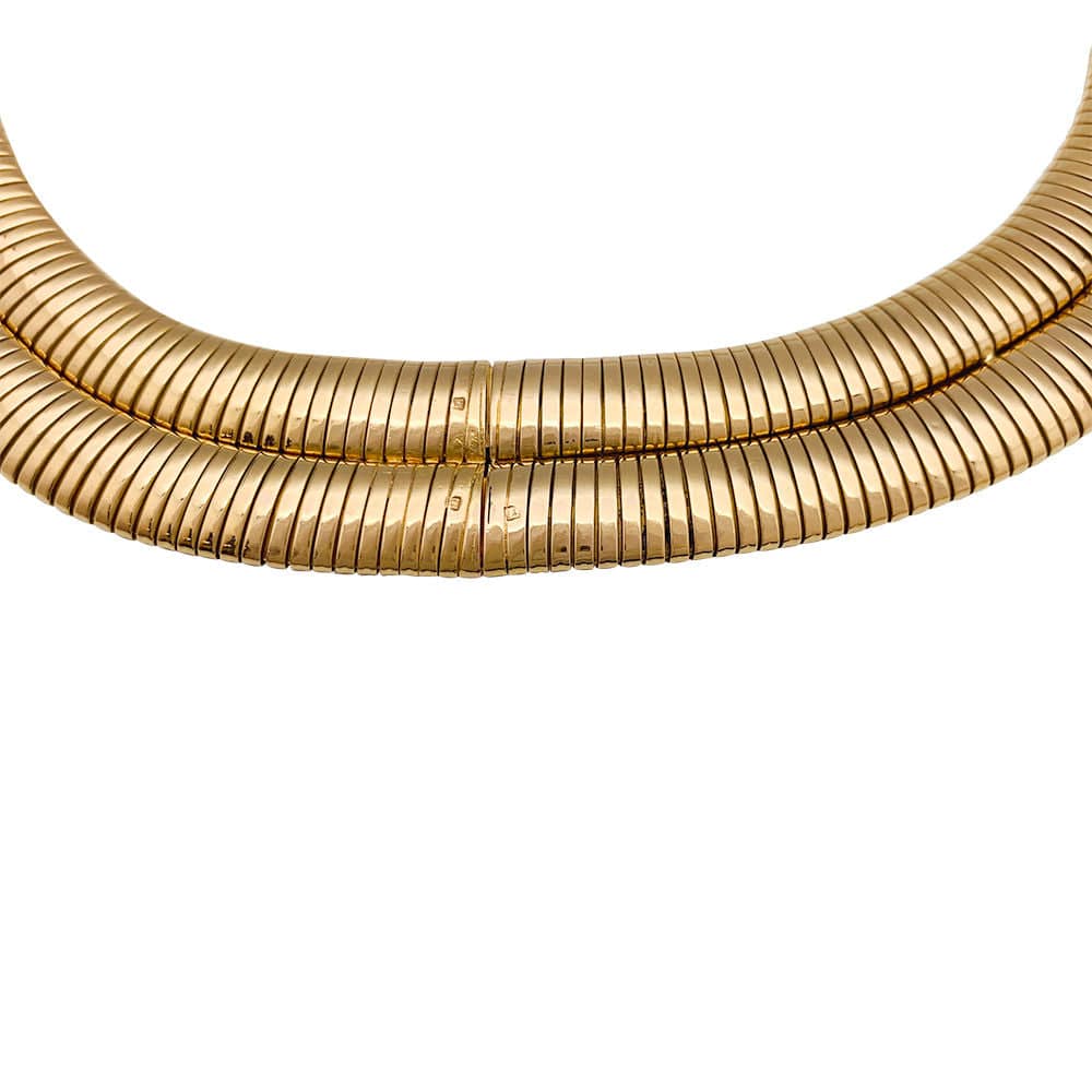 Necklace, "Tubogas", yellow gold. - Image 6