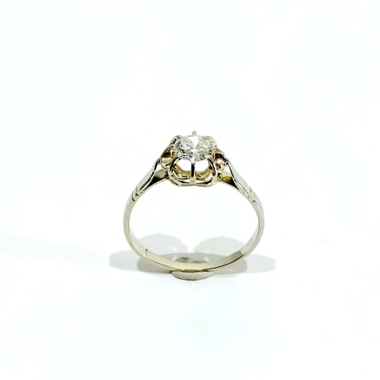 White gold diamond solitaire ring 0.45ct - Image 5