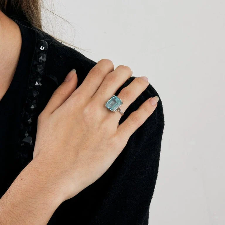 Topaz white gold ring - Image 3