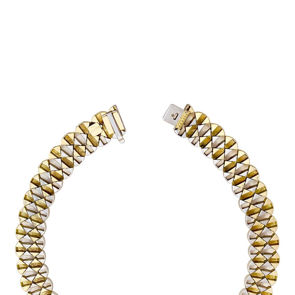 Aldebert necklace in yellow and white gold. - Image 4