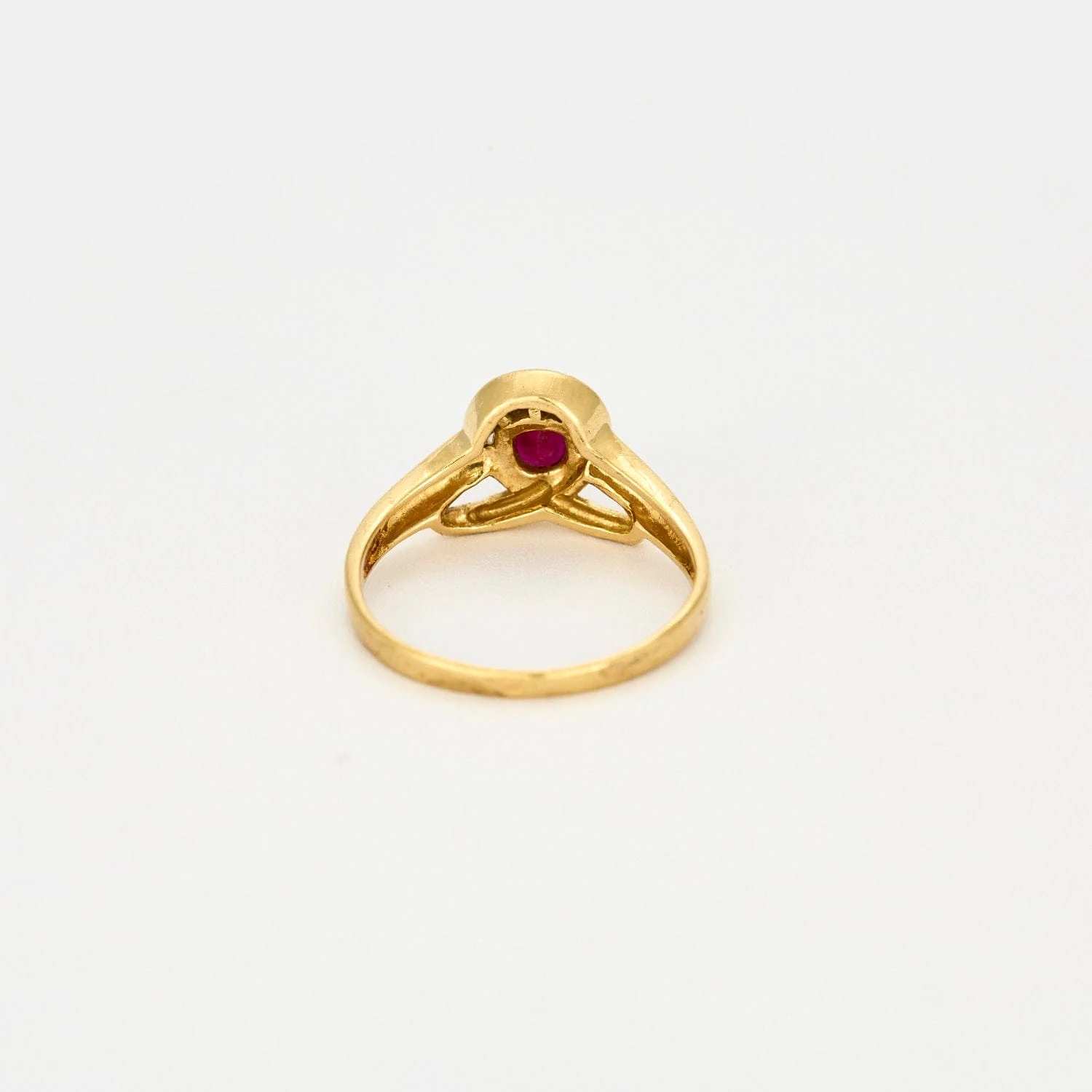 Yellow gold ring with rubies and diamonds - Image 5