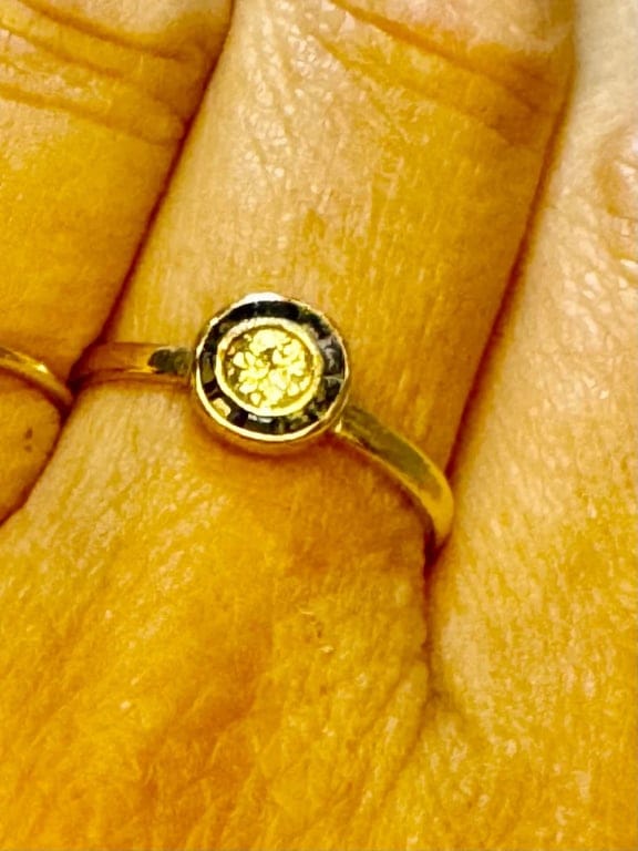 Sapphire diamond gold ring - Image 3