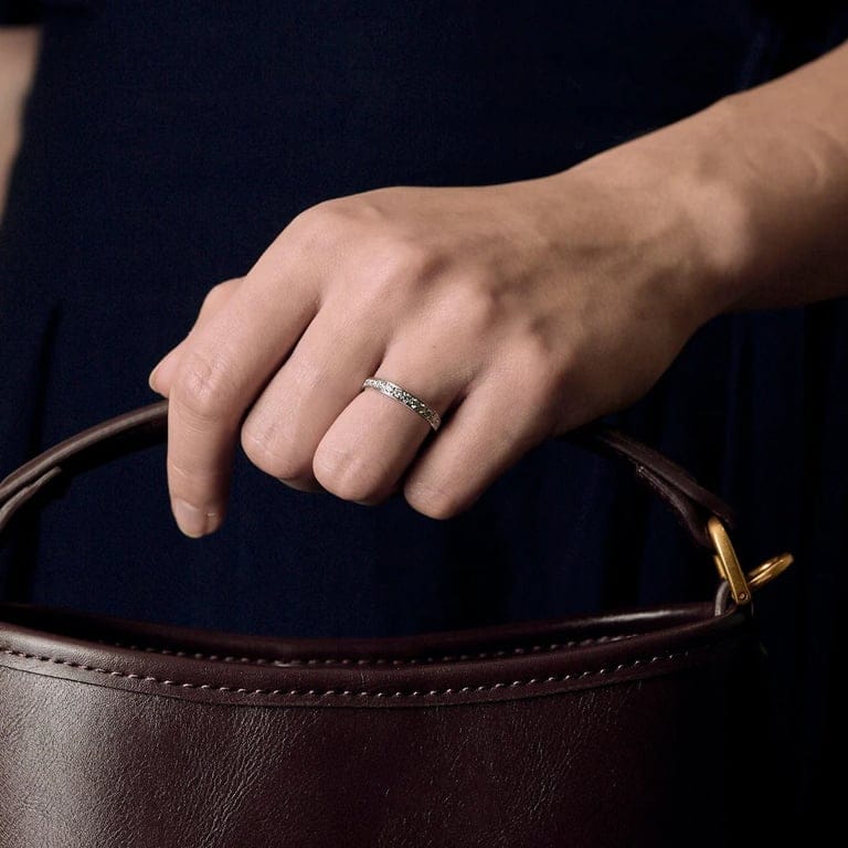 Wedding band Diamond white gold - Image 2