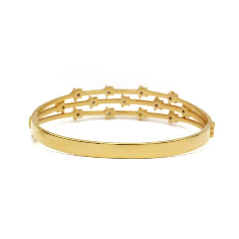 Rigid bracelet - Gold & Diamonds - Image 3
