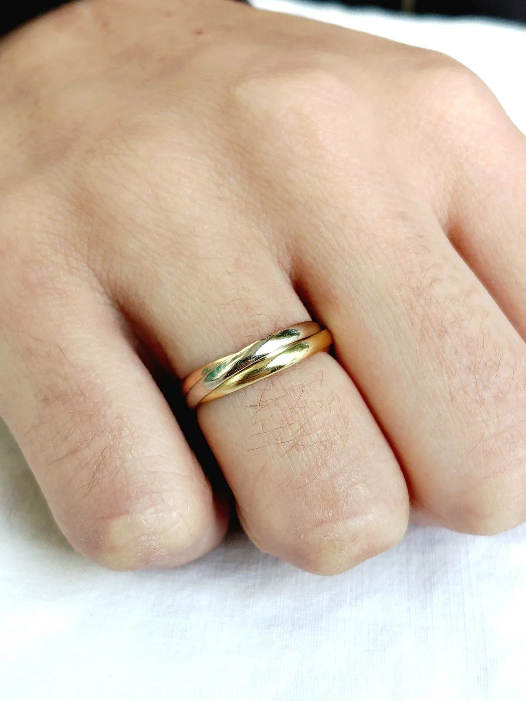 Wedding band 3 18-carat golds  - Image 3
