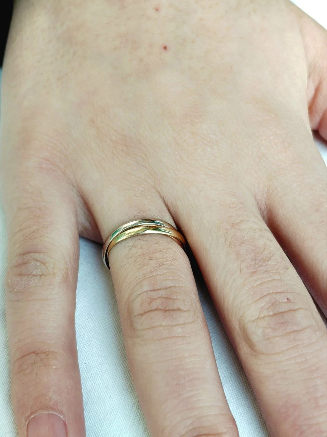 Wedding band 3 18-carat golds  - Image 4