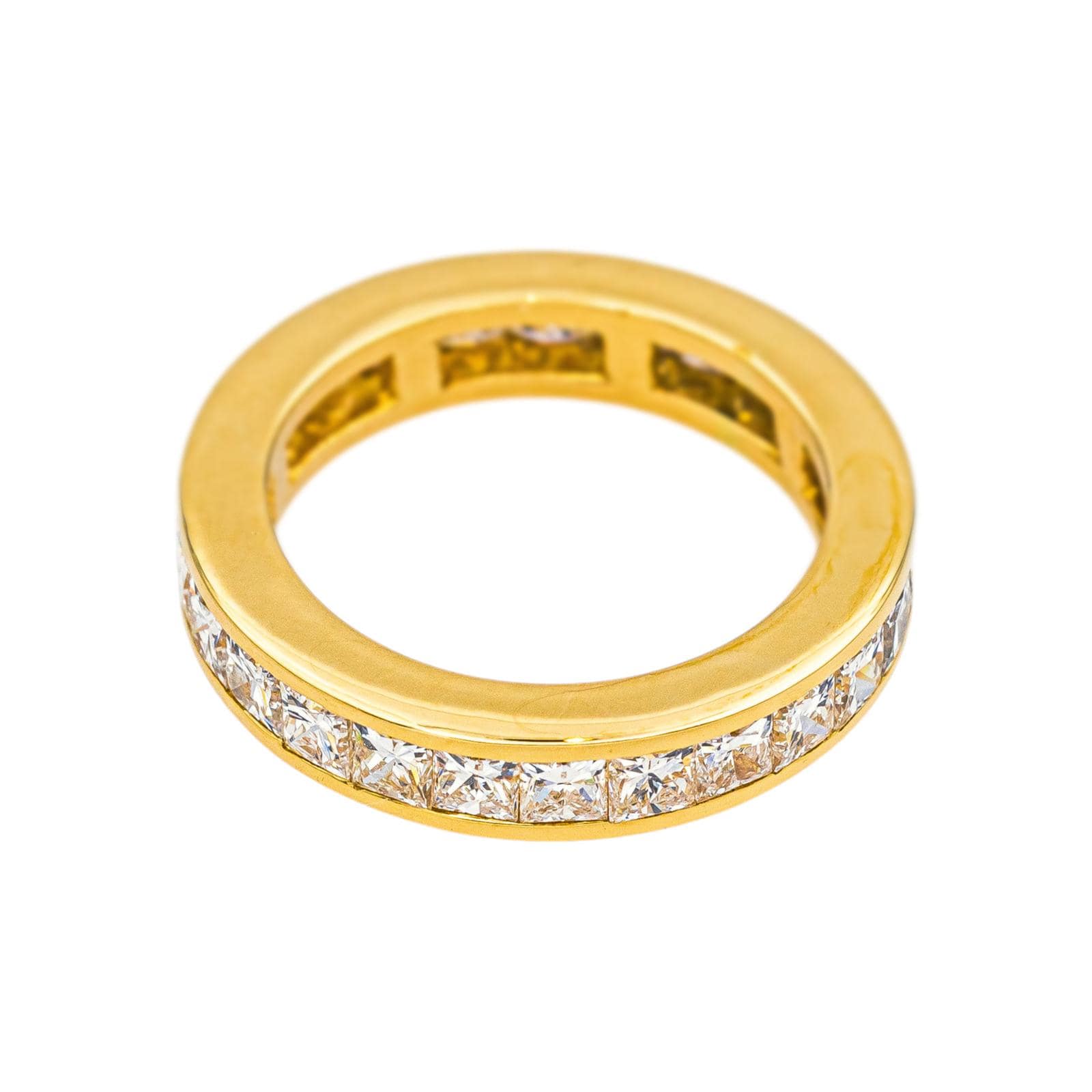 Ring Wedding band Yellow Gold Diamond  - Image 4