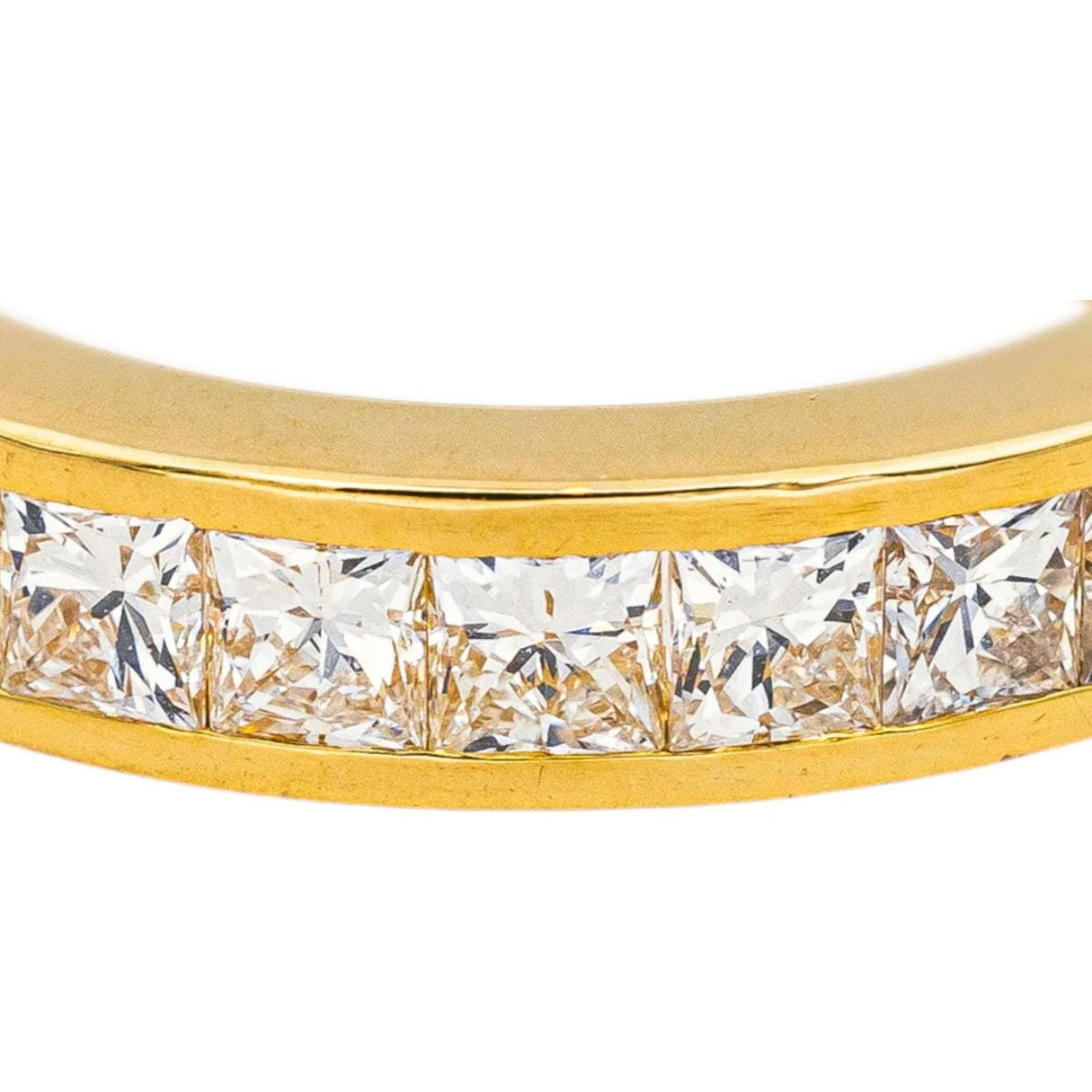 Ring Wedding band Yellow Gold Diamond  - Image 6