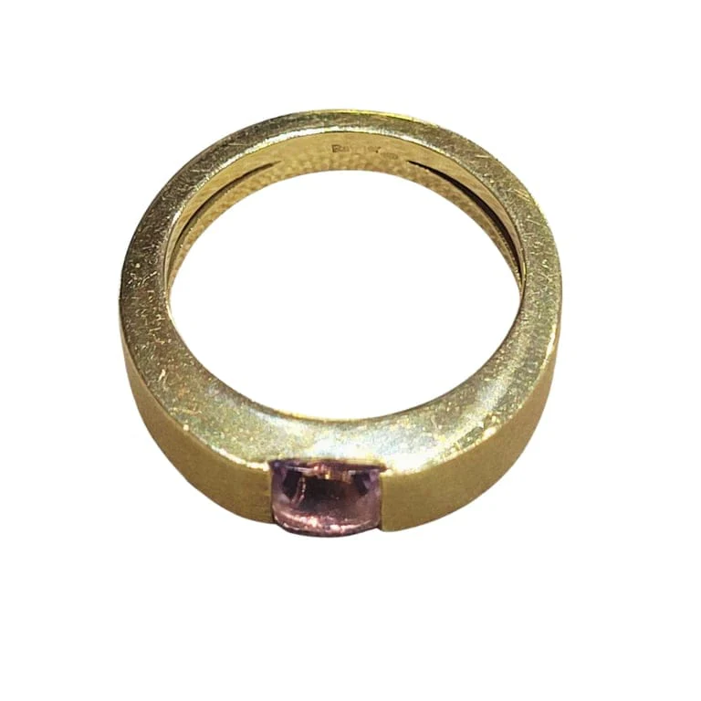 Ring - Amethyst in 18k yellow gold  - Image 4